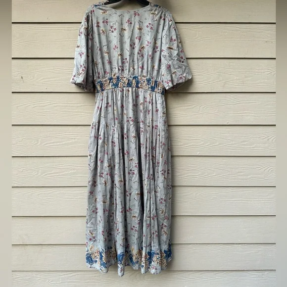 Free People Lysette Maxi Dress Bluebell Combo - Picture 12 of 12